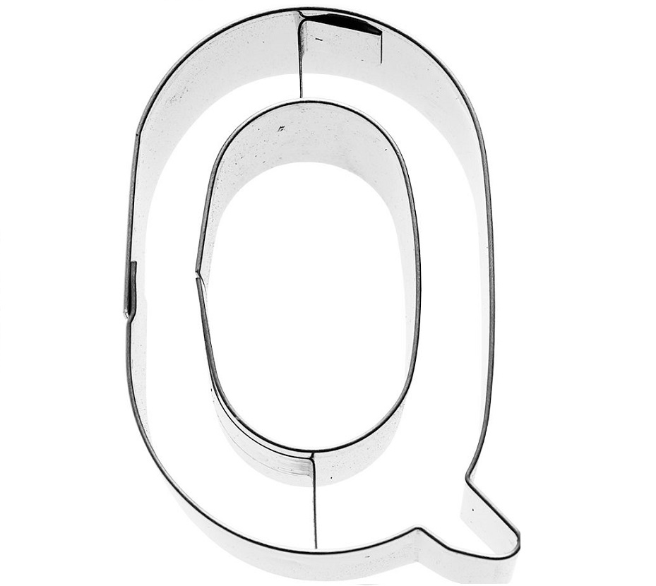 Ausstecher Buchstabe Q 6cm Edelstahl