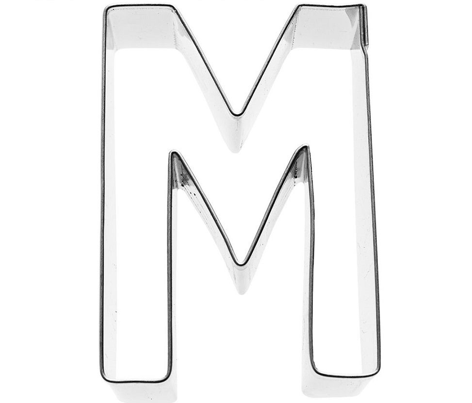 Ausstecher Buchstabe M 6cm Edelstahl